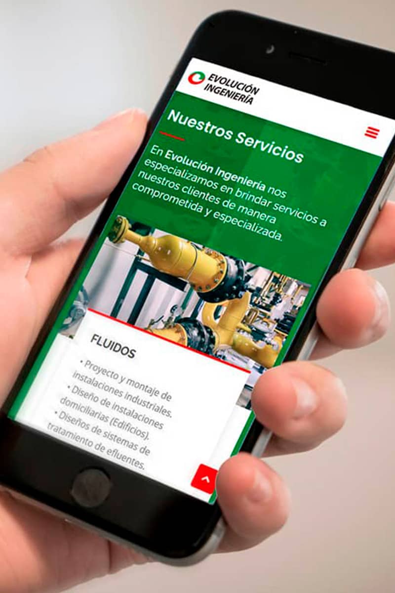 Sitio web de Evolución Ingeniería